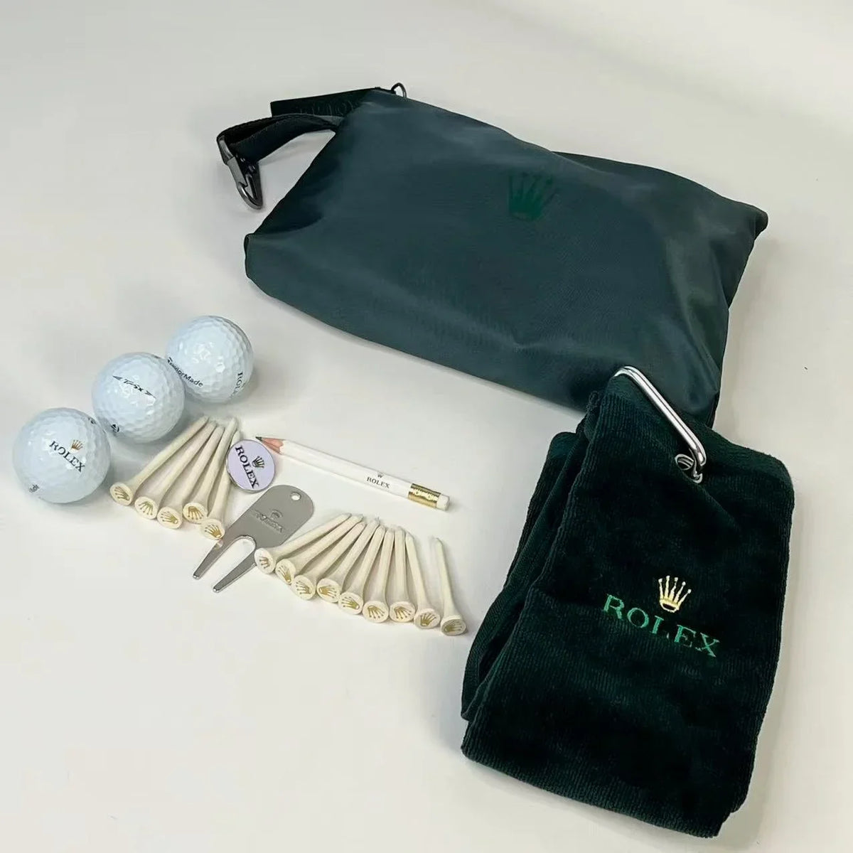 Rolex Crown-Embossed Golf Accessory Set