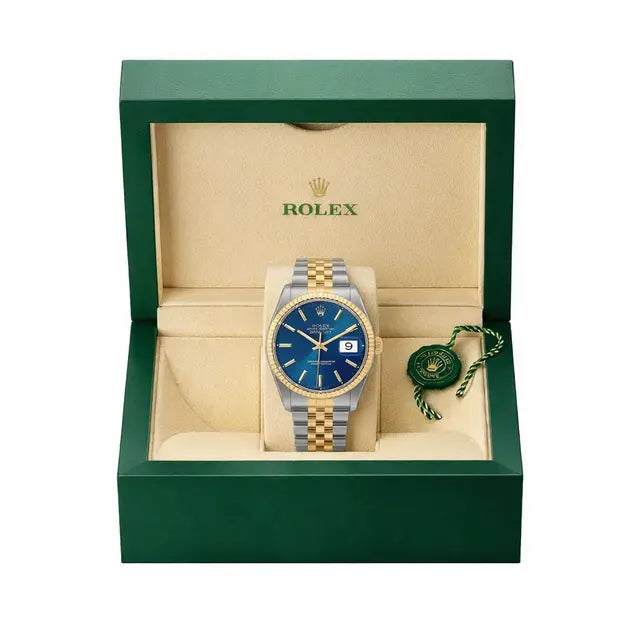 Rolex Datejust Gold & Steel Blue Dial 36mm 16233
